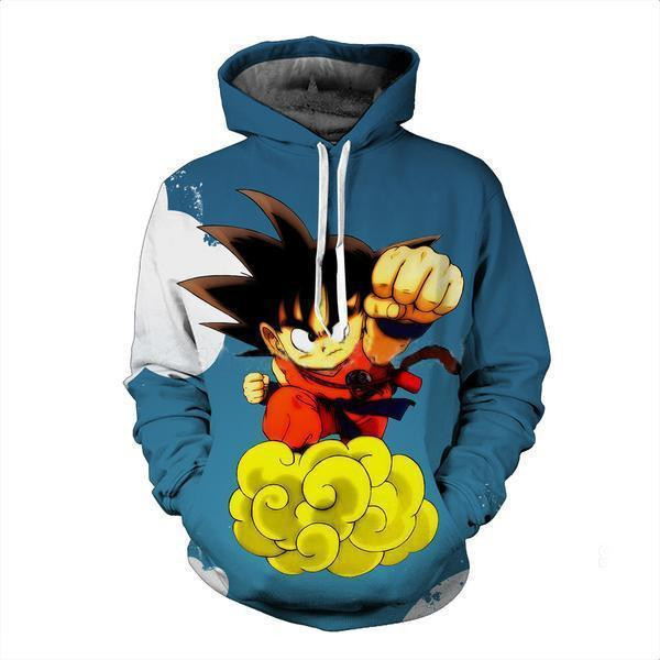 Dragon Ball Goku On Nimbus 3D All Over Printed Sweatshirt, Hoodie, Zip Hoodie | Fan Apparel For Men, Women