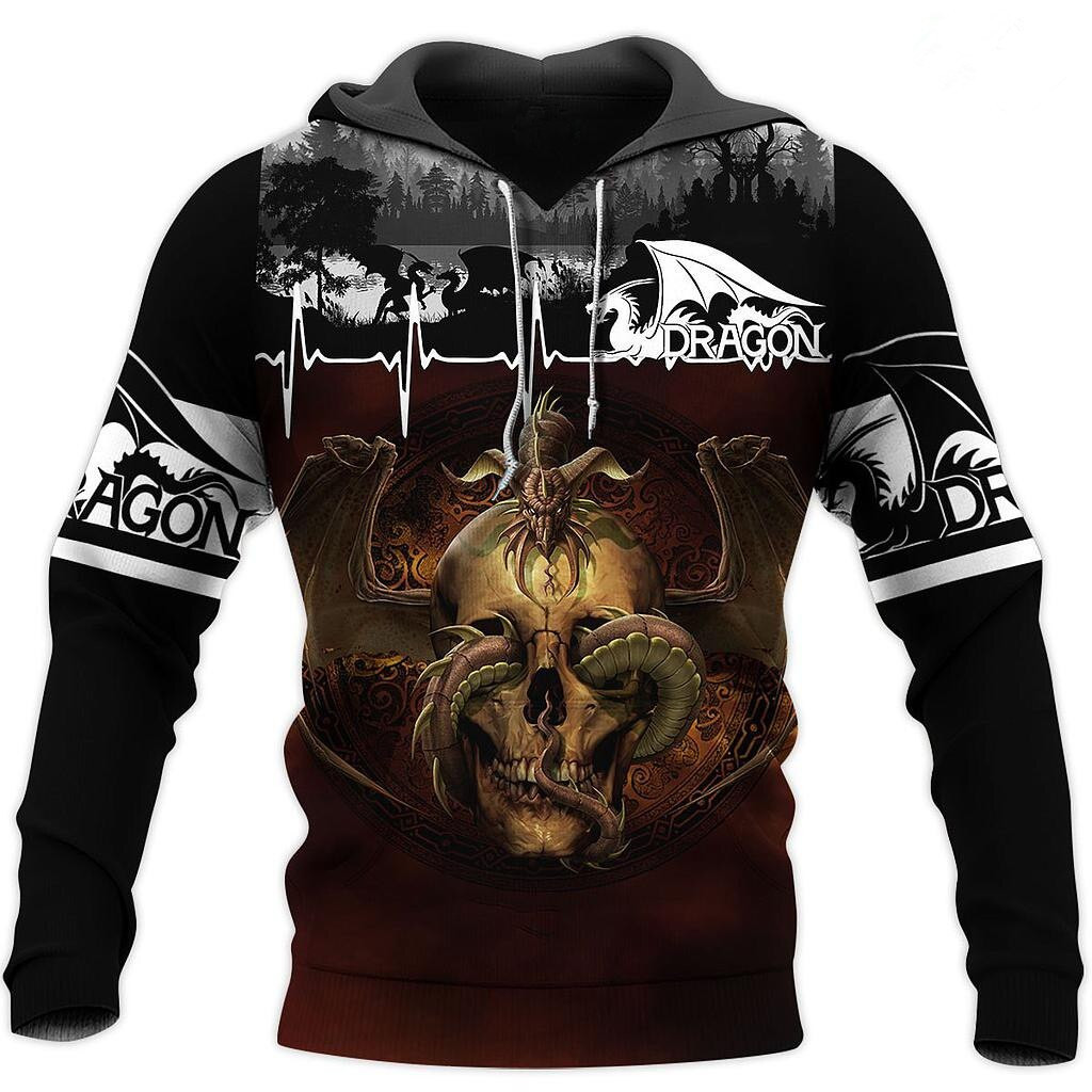 Dragon Skull 3D All Over Printed Sweatshirt, Hoodie, Zip Hoodie | Special Edition Fan Apparel For Men, Women