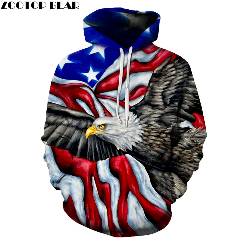 Eagle Usa Flag 3D All Over Printed Sweatshirt, Hoodie, Zip Hoodie | Fan Apparel For Men, Women