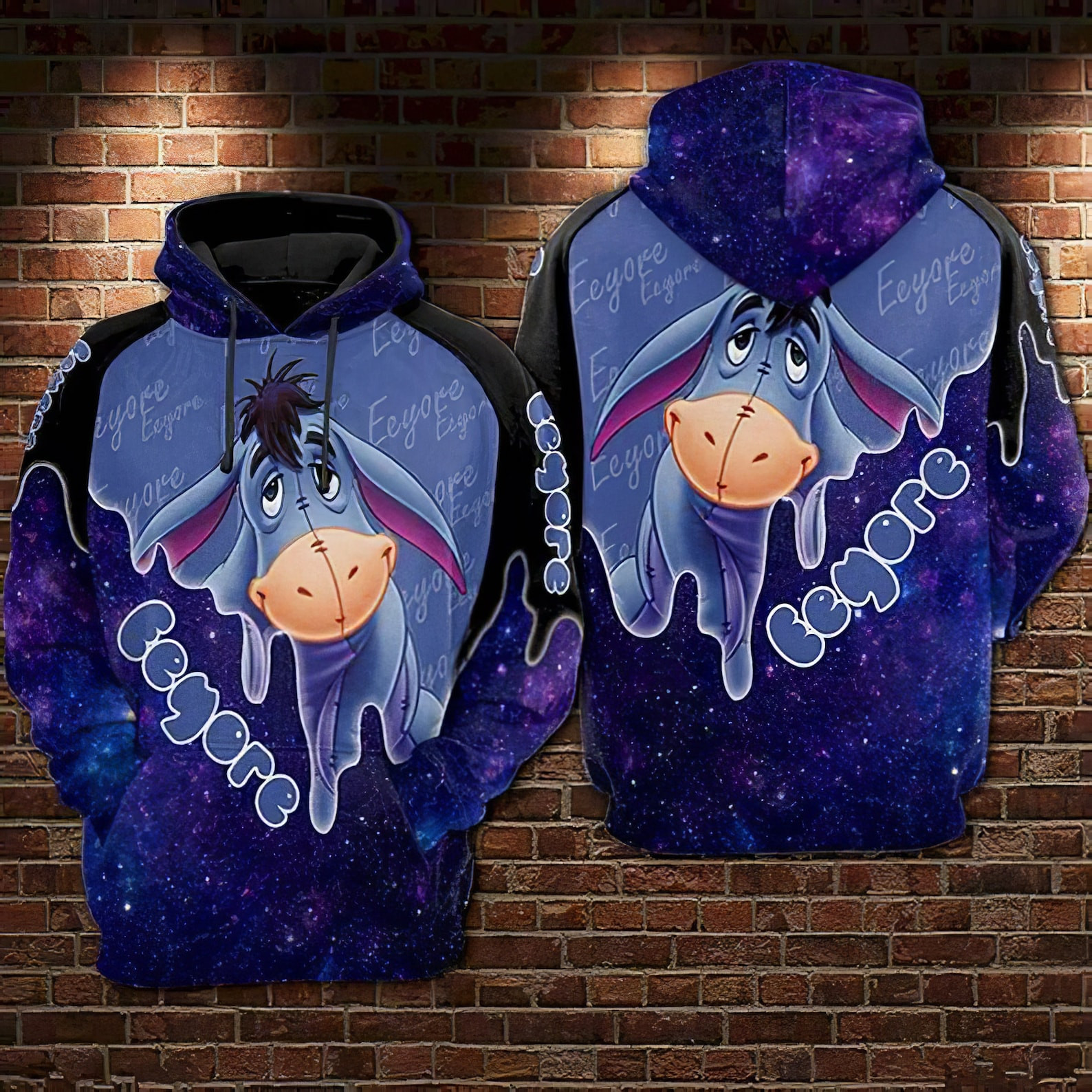 Eeyore All Over Print 3D All Over Printed Sweatshirt, Hoodie, Zip Hoodie | Fan Apparel For Men, Women