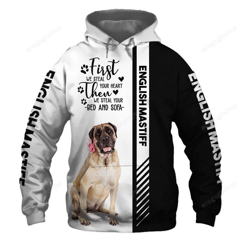 English Mastiff 3D All Over Printed Sweatshirt, Hoodie, Zip Hoodie | Fan Apparel For Men, Women