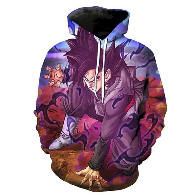 Evil Black Goku Dragon Ball Super Pullover And Zippered Hoodies Custom 3D All Over Printed Sweatshirt, Hoodie, Zip Hoodie | Fan Apparel For Men, Women