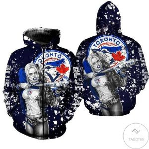 Excellent Toronto Blue Jays Harley Quinn For Unisex 3D All Over Printed Sweatshirt, Hoodie, Zip Hoodie | Mlb Fan Gear For Men, Women