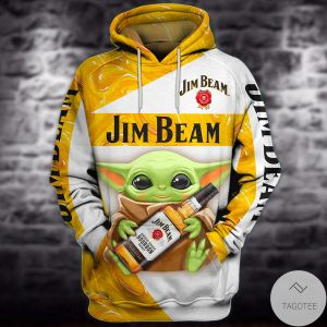 Fast Shipping Baby Yoda Jim Beam Whiskey 3D All Over Printed Sweatshirt, Hoodie, Zip Hoodie | Fan Apparel For Men, Women
