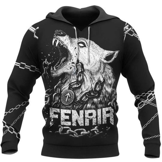 Fenrir Is Tied With Chains Viking 3D All Over Printed Sweatshirt, Hoodie, Zip Hoodie | Fan Apparel For Men, Women
