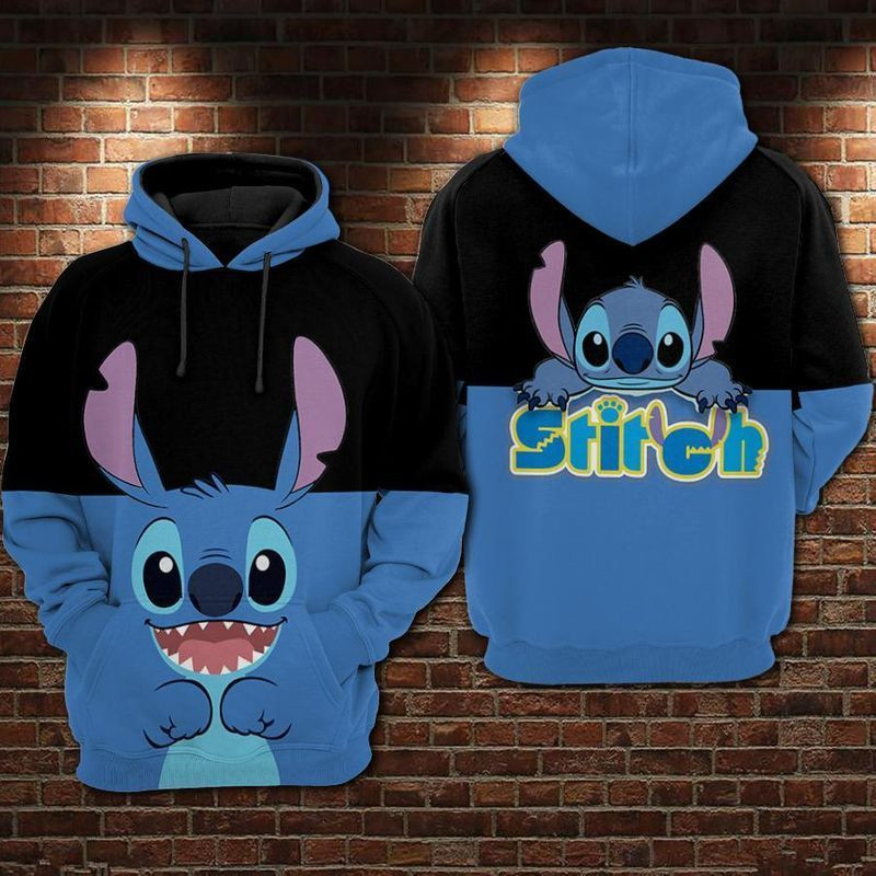 For Stitch Lovers Lovely Funny Face 3D All Over Printed Sweatshirt, Hoodie, Zip Hoodie | Fan Apparel For Men, Women
