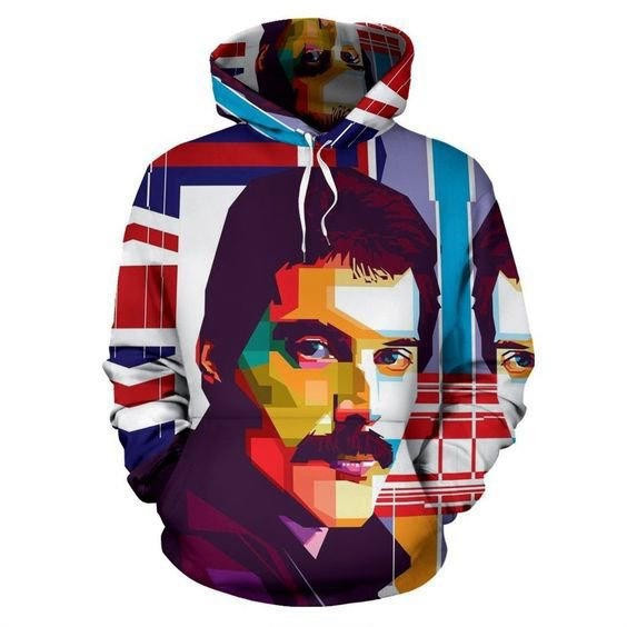 Freddie Mercury Unisex 3D All Over Printed Sweatshirt, Hoodie, Zip Hoodie | Fan Apparel For Men, Women