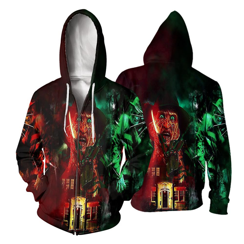 Freddy Krueger 3D All Over Printed Sweatshirt, Hoodie, Zip Hoodie | Fan Apparel For Men, Women