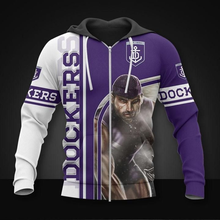 Fremantle Fremantle Football Club Macost 3D All Over Printed Sweatshirt, Hoodie, Zip Hoodie | Fan Apparel For Men, Women