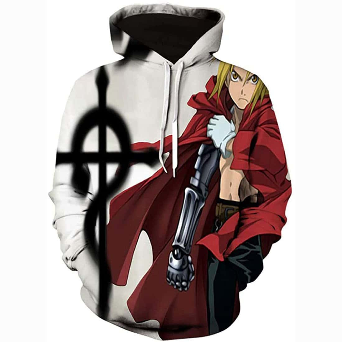 Fullmetal Alchemist Jacket Edward Elric 3D All Over Printed Sweatshirt, Hoodie, Zip Hoodie | Fan Apparel For Men, Women