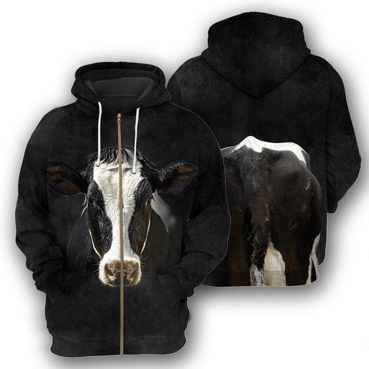 Funny Cow 3D All Over Printed Sweatshirt, Hoodie, Zip Hoodie | Fan Apparel For Men, Women