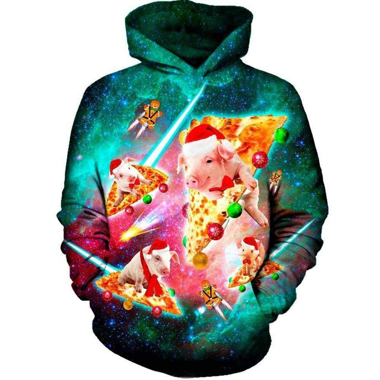 Funny Pigs Porky Christmas 3D All Over Printed Sweatshirt, Hoodie, Zip Hoodie | Fan Apparel For Men, Women