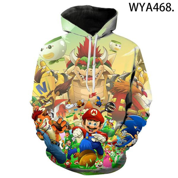 Games Super Mario 3D All Over Printed Sweatshirt, Hoodie, Zip Hoodie | Fan Apparel For Men, Women