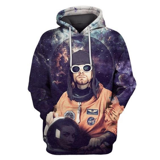 Gearhumans Kurt Cobain Be Astronaut 3D All Over Printed Sweatshirt, Hoodie, Zip Hoodie | Fan Apparel For Men, Women