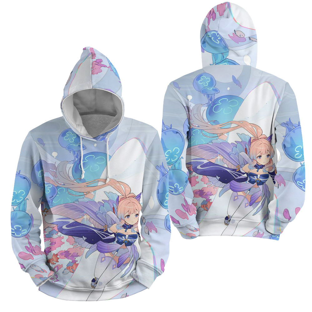 Genshin Impact - Kokomi Swimming In The Ocean 3D All Over Printed Sweatshirt, Hoodie, Zip Hoodie | Fan Apparel For Men, Women
