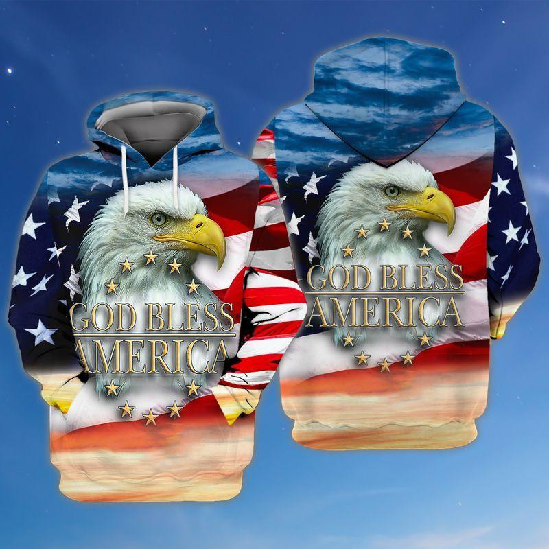 God Bless America 3D All Over Printed Sweatshirt, Hoodie, Zip Hoodie | Fan Apparel For Men, Women