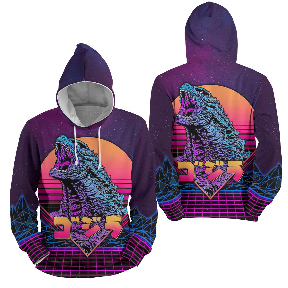 Godzilla Roaring Poster 3D All Over Printed Sweatshirt, Hoodie, Zip Hoodie | Fan Apparel For Men, Women