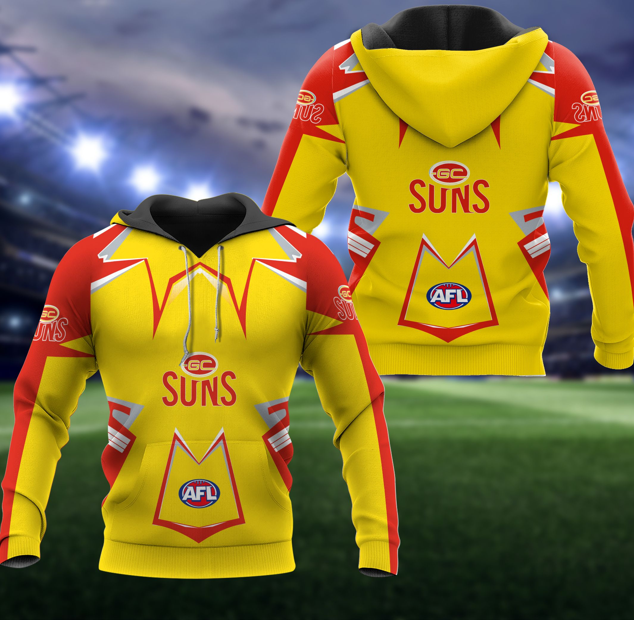 Gold Coast Football Club 3D All Over Printed Sweatshirt, Hoodie, Zip Hoodie | Fan Apparel For Men, Women