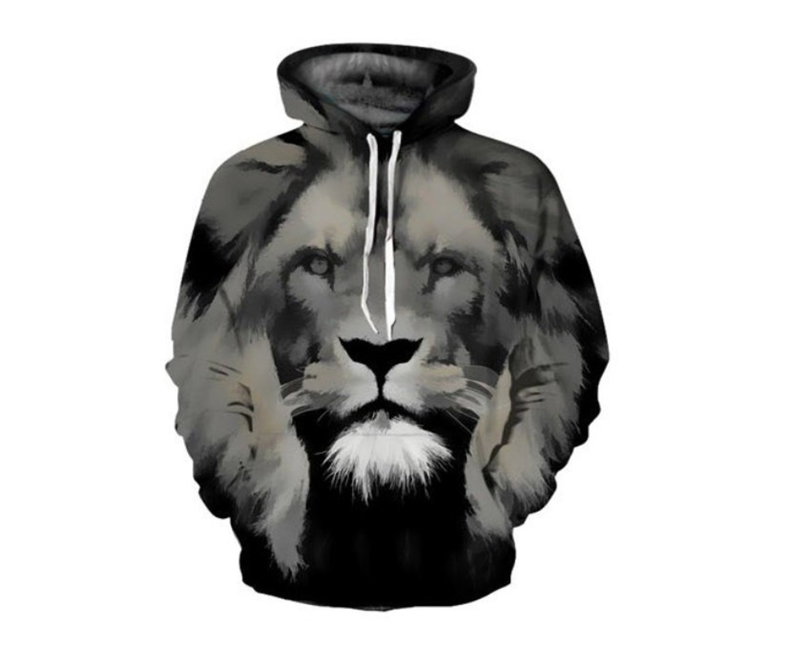 Gray Lion King 3D All Over Printed Sweatshirt, Hoodie, Zip Hoodie | Fan Apparel For Men, Women