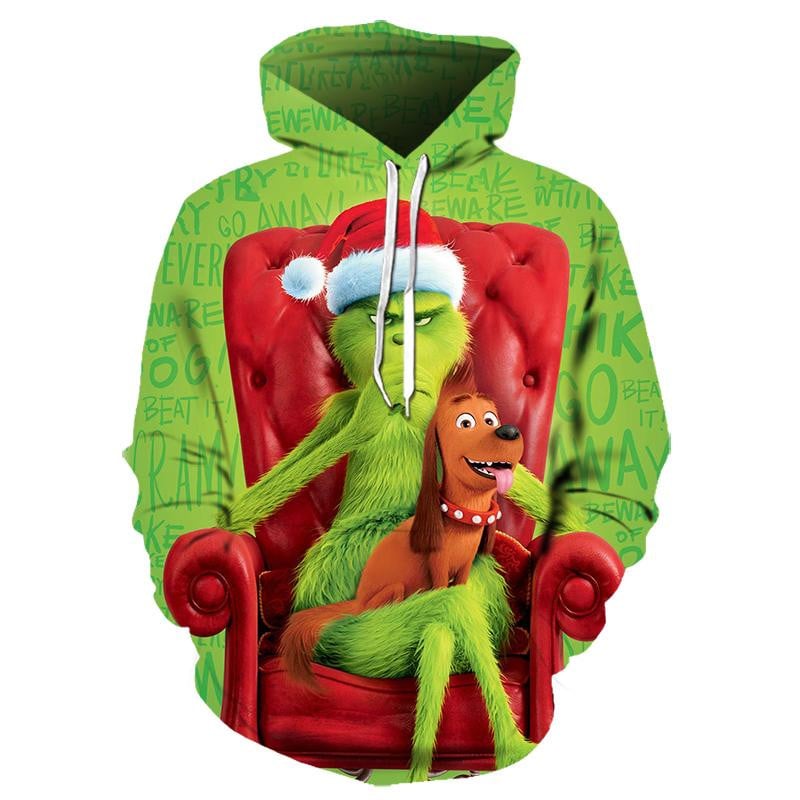 Green Monster Grinch 3D All Over Printed Sweatshirt, Hoodie, Zip Hoodie | Fan Apparel For Men, Women