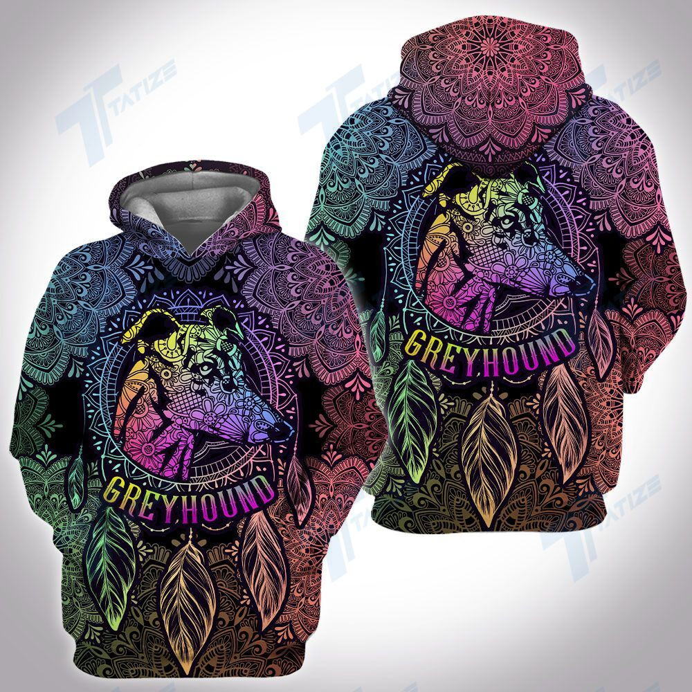 Greyhound Mandala Dreamcatcher 3D All Over Printed Sweatshirt, Hoodie, Zip Hoodie | Fan Apparel For Men, Women