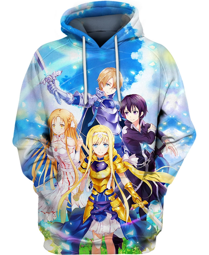 Group Of Four 3D All Over Printed Sweatshirt, Hoodie, Zip Hoodie | Fan Apparel For Men, Women