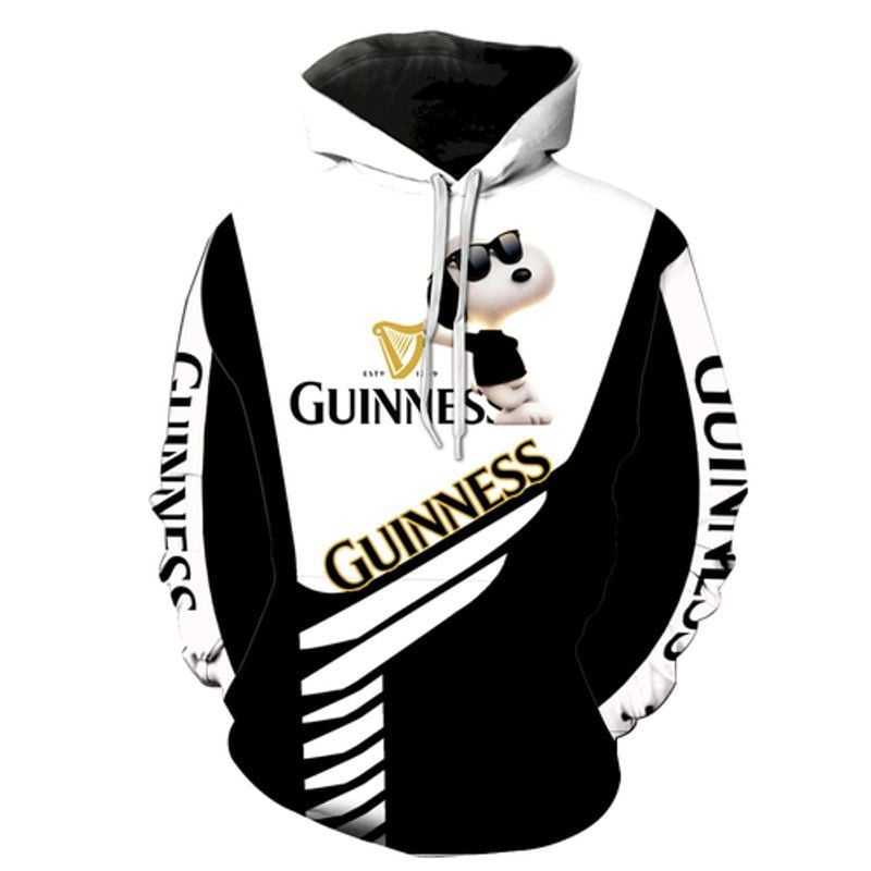 Guinness Snoopy Peanuts 3D All Over Printed Sweatshirt, Hoodie, Zip Hoodie | Special Edition Fan Apparel For Men, Women
