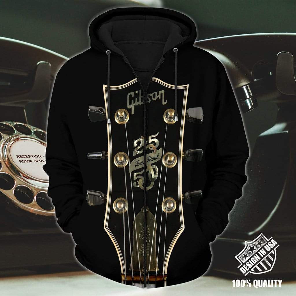 Guitar Black Gold 3D All Over Printed Sweatshirt, Hoodie, Zip Hoodie | Fan Apparel For Men, Women