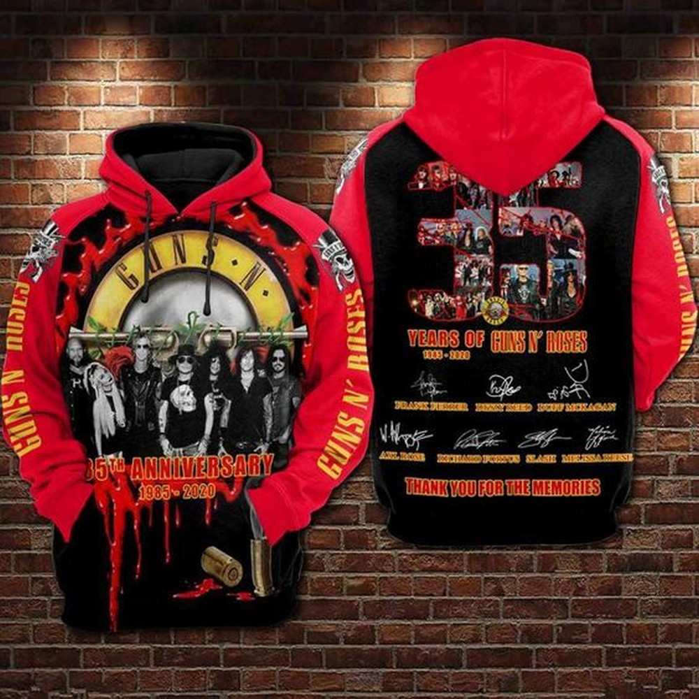 Guns N' Roses V2 3D All Over Printed Sweatshirt, Hoodie, Zip Hoodie | Fan Apparel For Men, Women