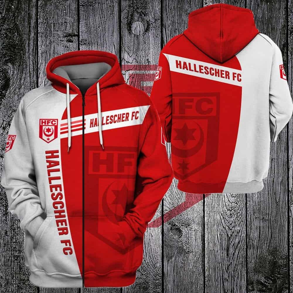 Hallescher Fc 3D All Over Printed Sweatshirt, Hoodie, Zip Hoodie | Fan Apparel For Men, Women