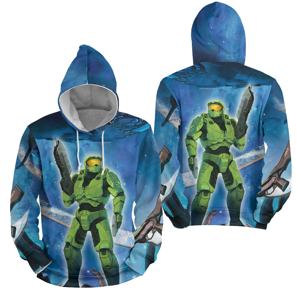 Halo Digital Art 3D All Over Printed Sweatshirt, Hoodie, Zip Hoodie | Fan Apparel For Men, Women