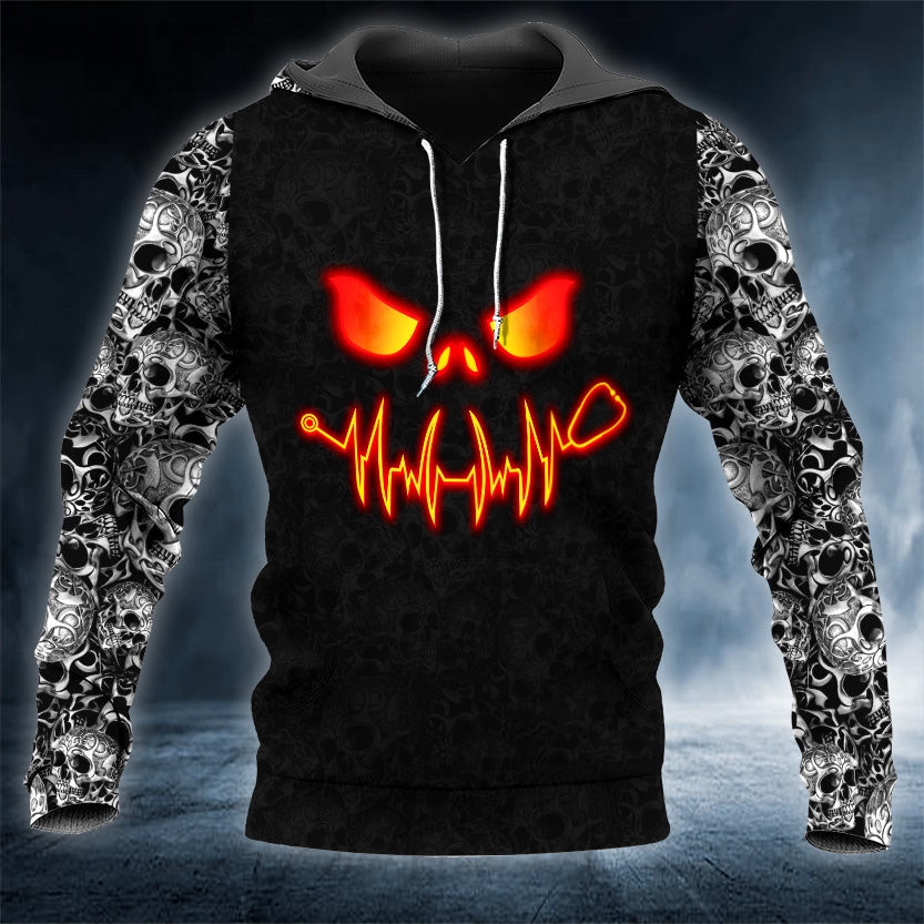 Happy Halloween Ghost Skull 3D All Over Printed Sweatshirt, Hoodie, Zip Hoodie | Special Edition Fan Apparel For Men, Women
