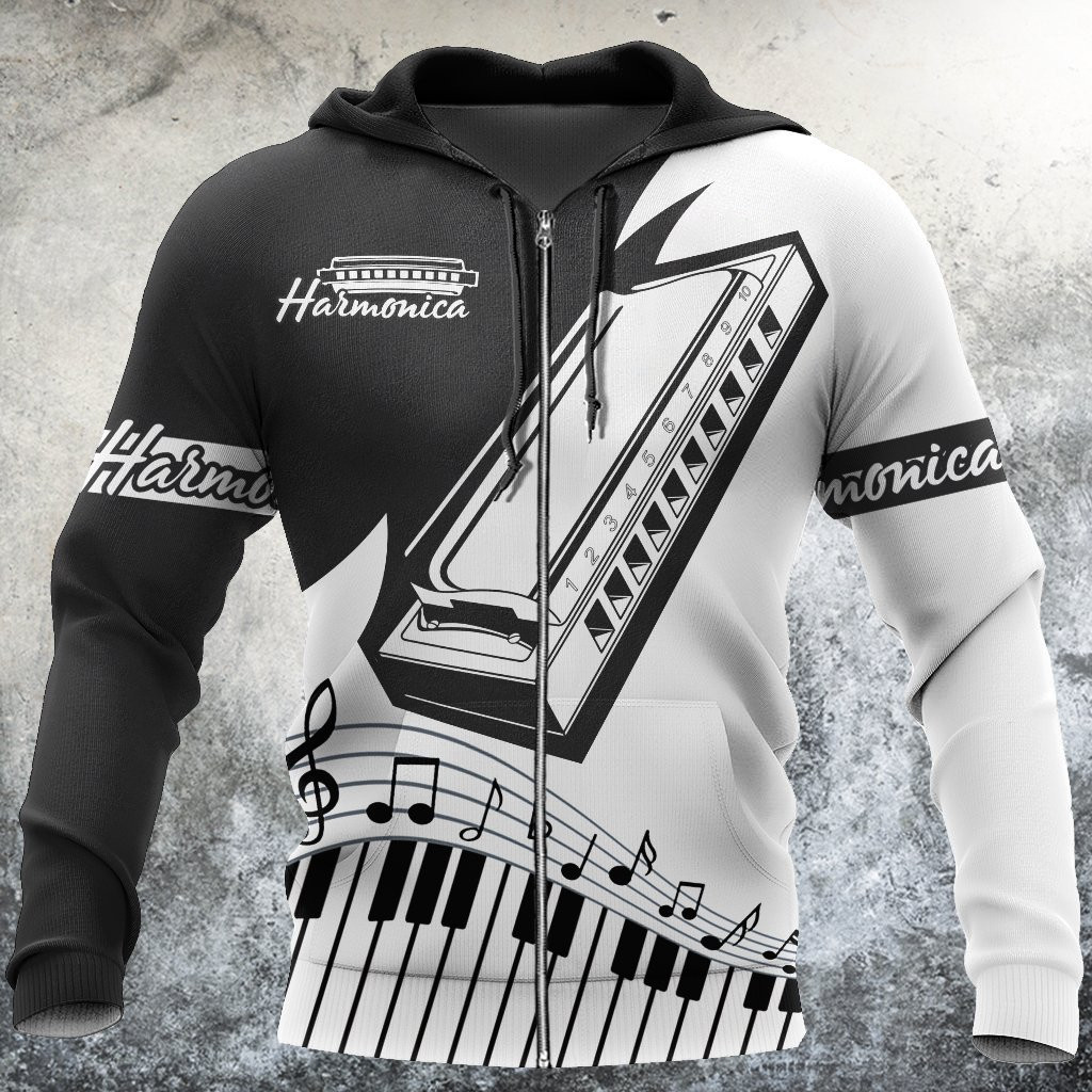 Harmonica Music 3D All Over Printed Sweatshirt, Hoodie, Zip Hoodie | Fan Apparel For Men, Women