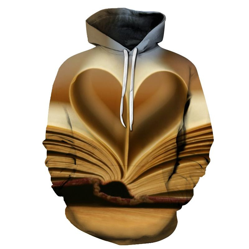 Heart Of Book 3D All Over Printed Sweatshirt, Hoodie, Zip Hoodie | Fan Apparel For Men, Women