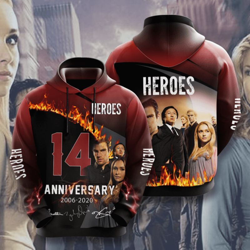 Heroes 14 Years Of 3D All Over Printed Sweatshirt, Hoodie, Zip Hoodie | Fan Apparel For Men, Women