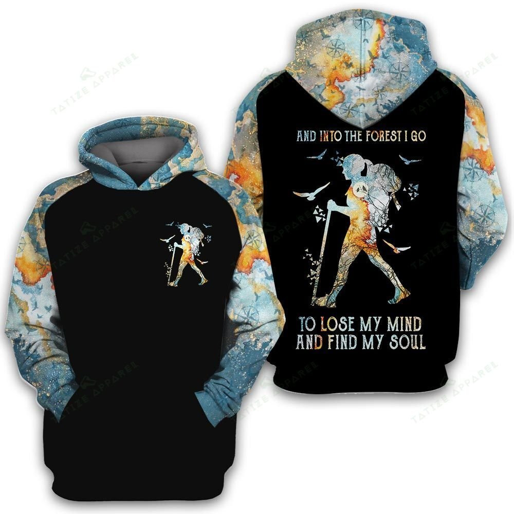 Hiking Into The Forest I Go 3D All Over Printed Sweatshirt, Hoodie, Zip Hoodie | Fan Apparel For Men, Women