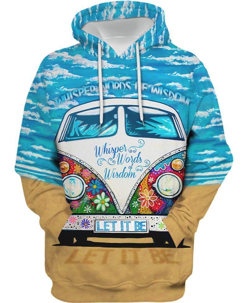 Hippie Car Peace Whisper Words Of Wisdom 3D All Over Printed Sweatshirt, Hoodie, Zip Hoodie | Fan Apparel For Men, Women