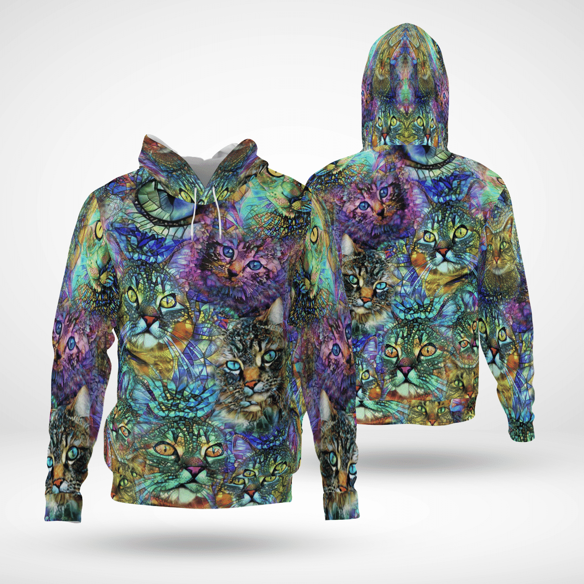 Hippie Cat 3D All Over Printed Sweatshirt, Hoodie, Zip Hoodie | Fan Apparel For Men, Women