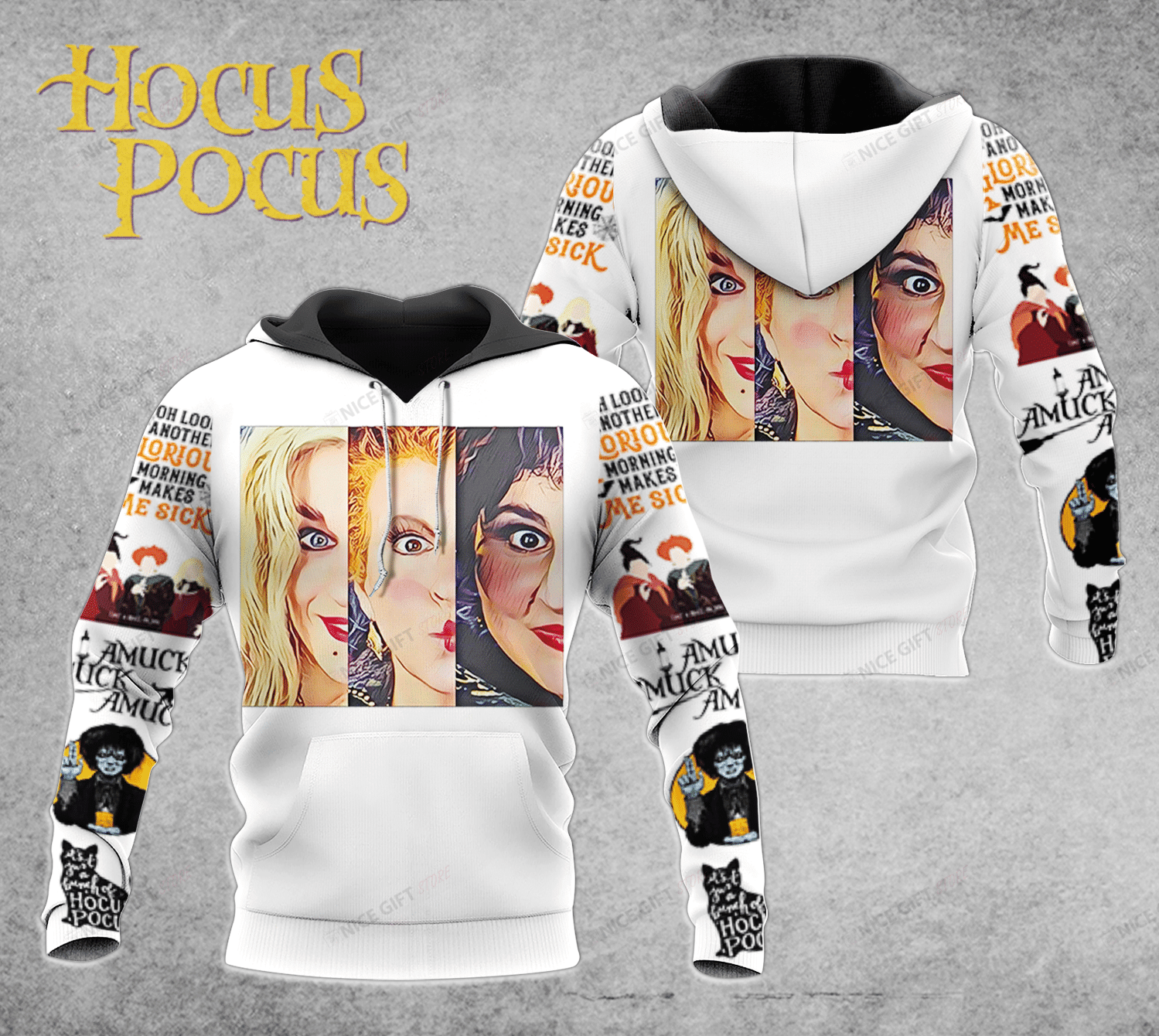 Hocus Pocus 3D All Over Printed Sweatshirt, Hoodie, Zip Hoodie | Fan Apparel For Men, Women