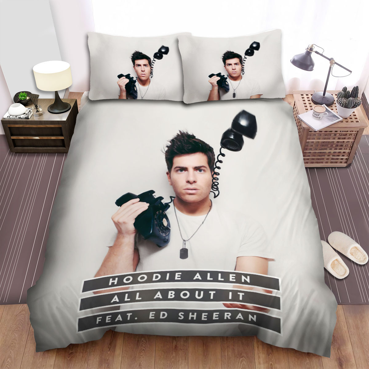 Hoodie Allen All About It Bed Sheets Spread Comforter Duvet Cover Bedding Sets 3D All Over Printed Sweatshirt, Hoodie, Zip Hoodie | Fan Apparel For Men, Women