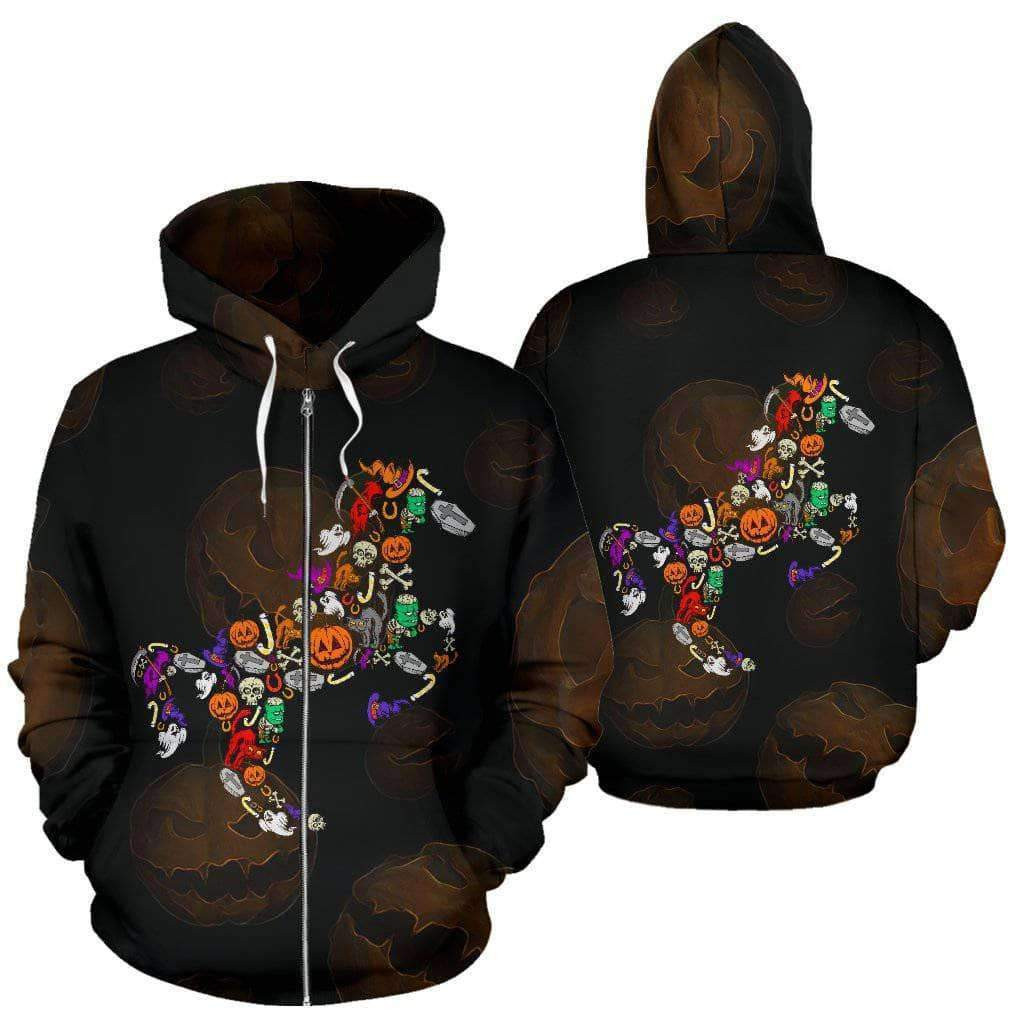 Horse Halloween 3D All Over Printed Sweatshirt, Hoodie, Zip Hoodie | Special Edition Fan Apparel For Men, Women