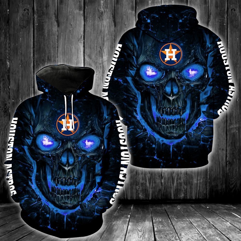 Houston Astros Skull 3D All Over Printed Sweatshirt, Hoodie, Zip Hoodie | Mlb Special Edition Fan Gear For Men, Women