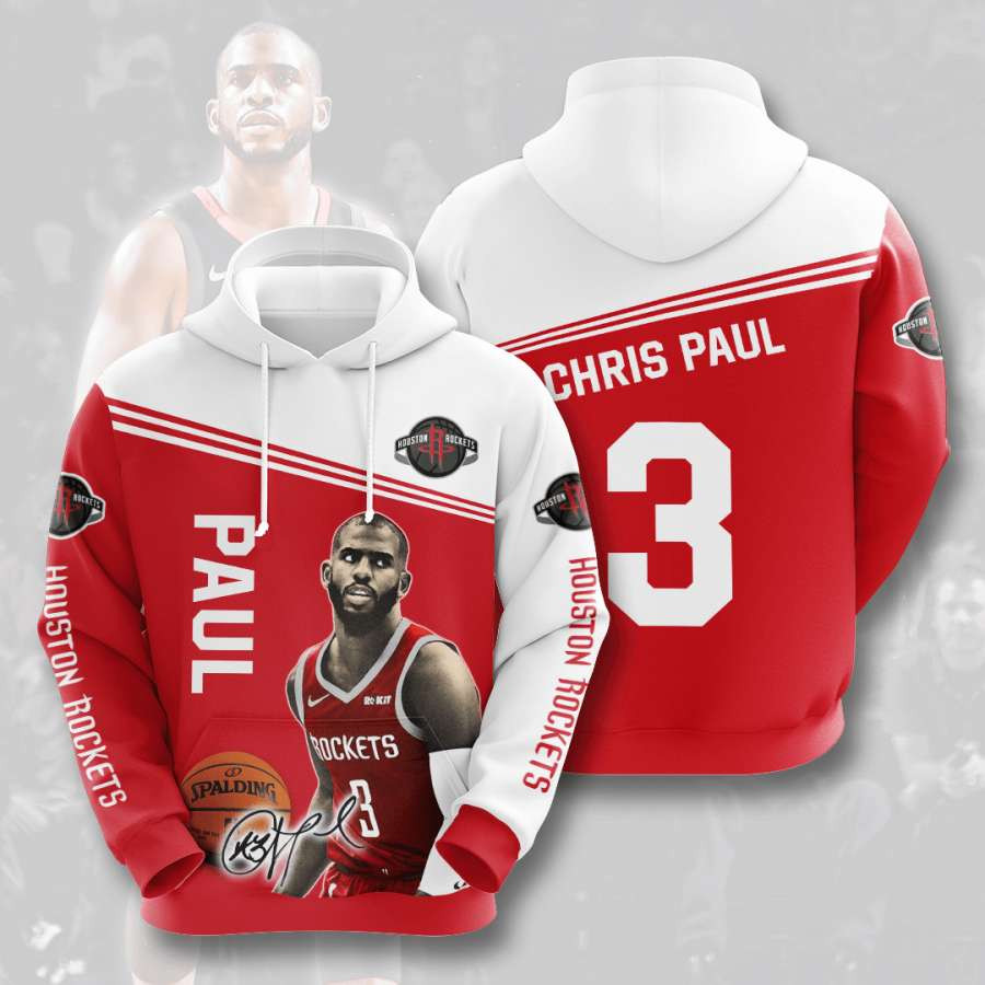 Houston Rockets #3 3D All Over Printed Sweatshirt, Hoodie, Zip Hoodie | Fan Apparel For Men, Women