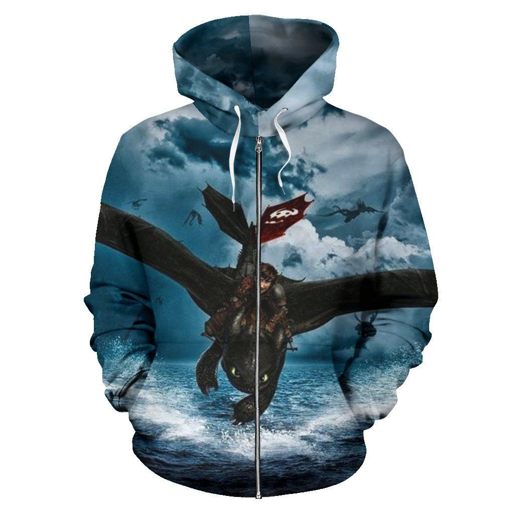 How To Train Your Dragon 3D All Over Printed Sweatshirt, Hoodie, Zip Hoodie | Fan Apparel For Men, Women