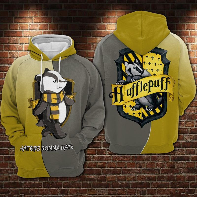 Hufflepuff Harry Potter Haters Gonna Hate 3D All Over Printed Sweatshirt, Hoodie, Zip Hoodie | Fan Apparel For Men, Women