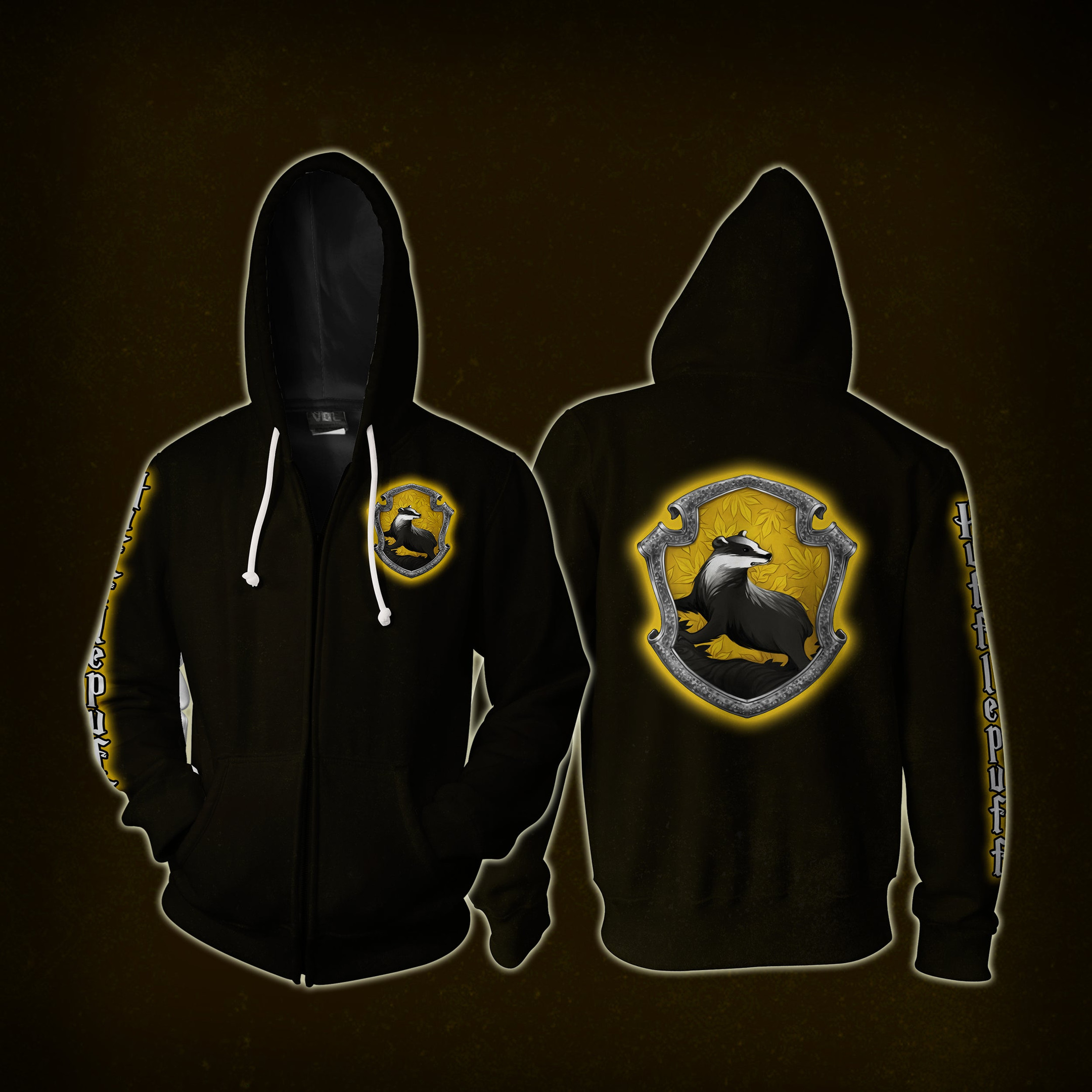 Hufflepuff Logo 3D All Over Printed Sweatshirt, Hoodie, Zip Hoodie | Fan Apparel For Men, Women