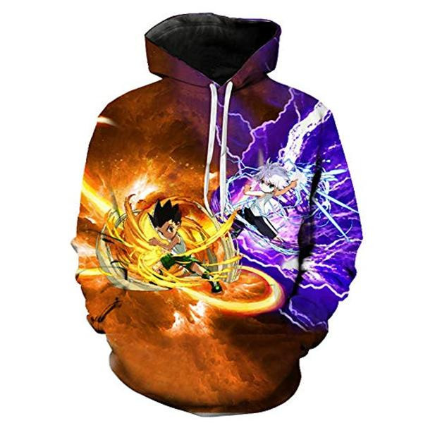 Hunter X Hunter Killua Zoldyck Gon Freecss 3D All Over Printed Sweatshirt, Hoodie, Zip Hoodie | Fan Apparel For Men, Women