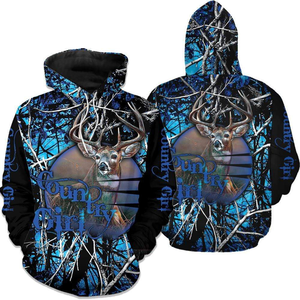 Hunting Deer Country Girl 3D All Over Printed Sweatshirt, Hoodie, Zip Hoodie | Fan Apparel For Men, Women