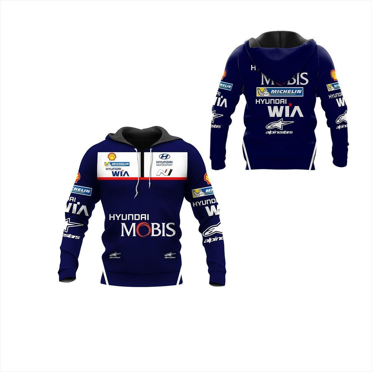Hyundai Motorsport Unisex 3D All Over Printed Sweatshirt, Hoodie, Zip Hoodie | Fan Apparel For Men, Women