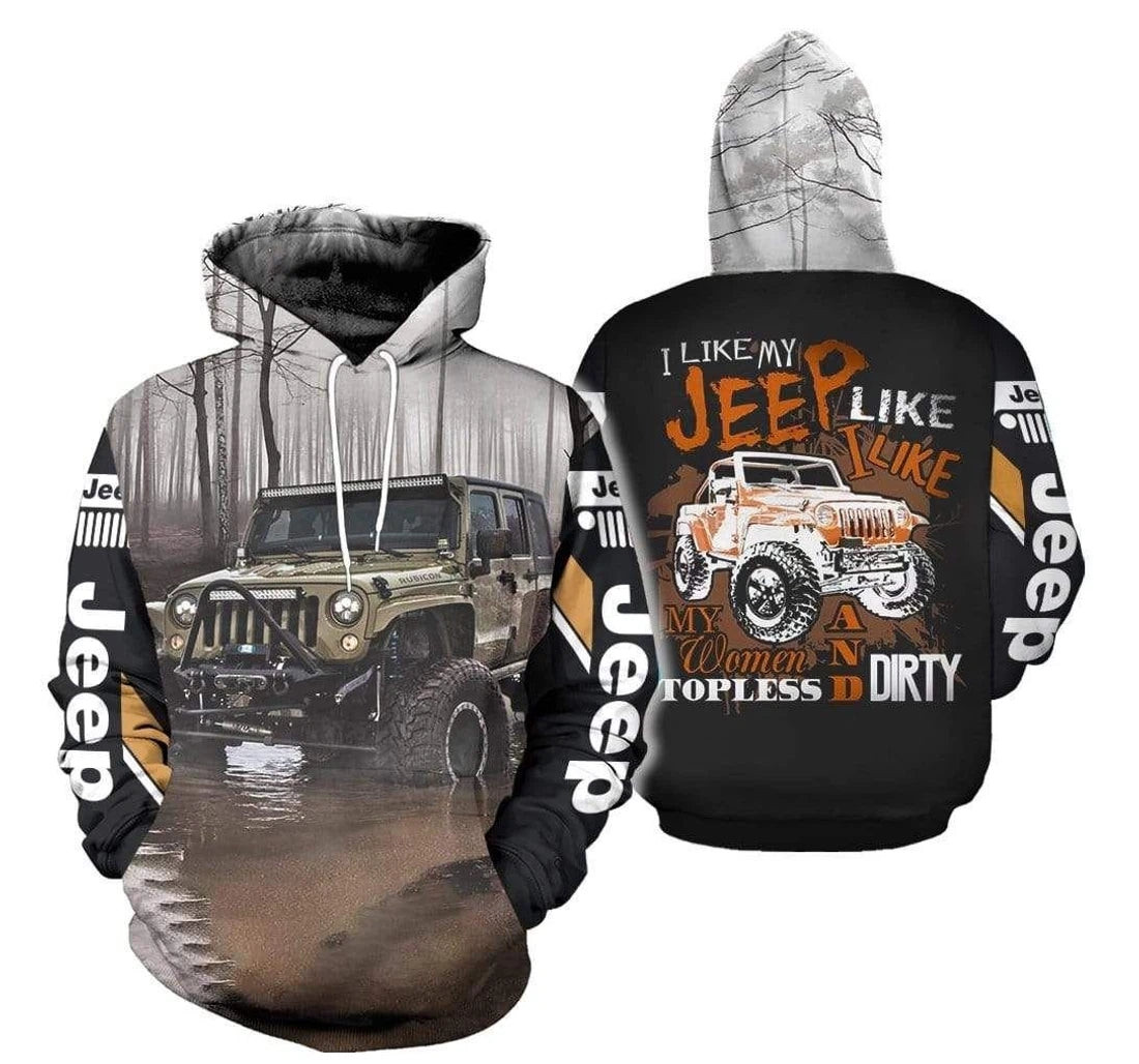 I Like My Jeep Unisex 3D All Over Printed Sweatshirt, Hoodie, Zip Hoodie | Fan Apparel For Men, Women